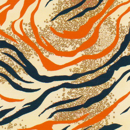 Tiger Print Orange & Blue | Yardage Listing