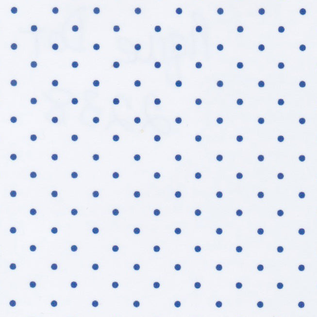 Royal Blue on White Pique Tiny Dot