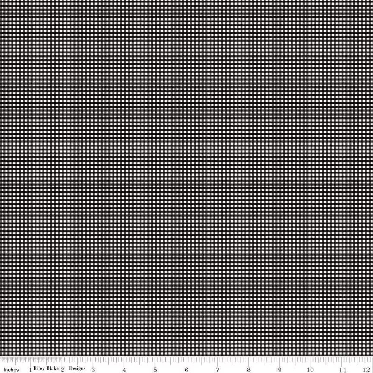 Black Micro Gingham | Quarter Yard Pre-Cut Listing