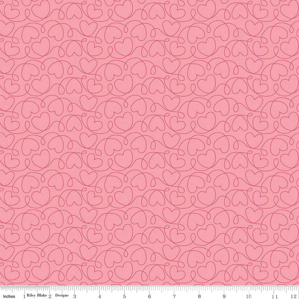 Sew in Love Tonal Rose Hearts | Quarter Yard Listing
