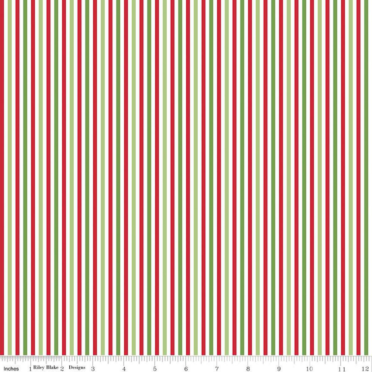 Christmas 1/8" Stripe | Quarter Yard Listing