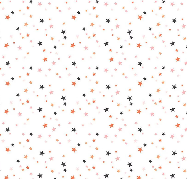 Hey Pumpkin White Stars | Quarter Yard Listing