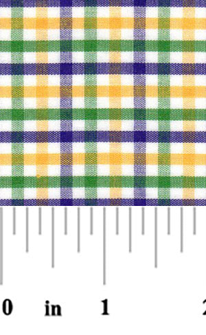 Mardi Gras Tri-Color Gingham