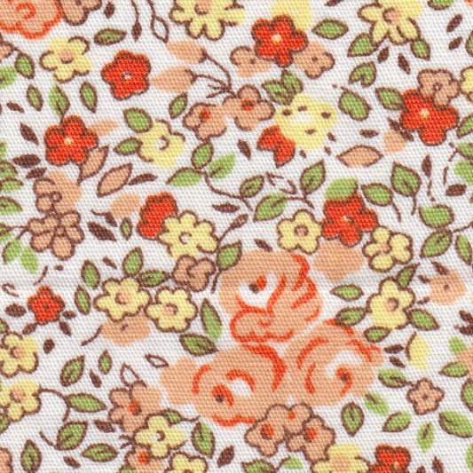Orange & Yellow Floral | Quarter Yard Listing