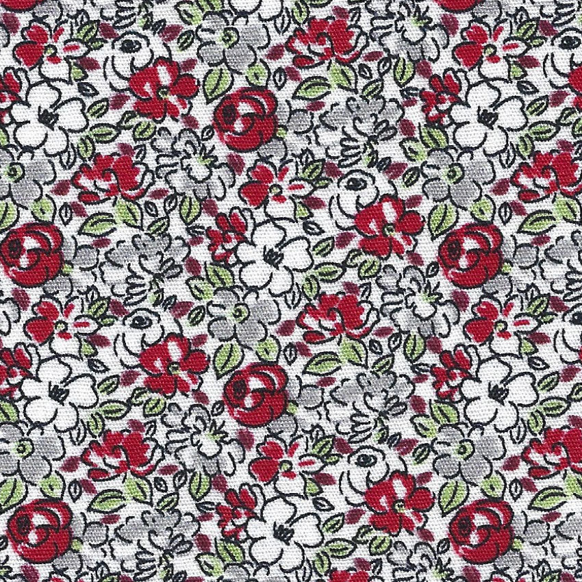 Red & Gray Floral | Yardage Listing