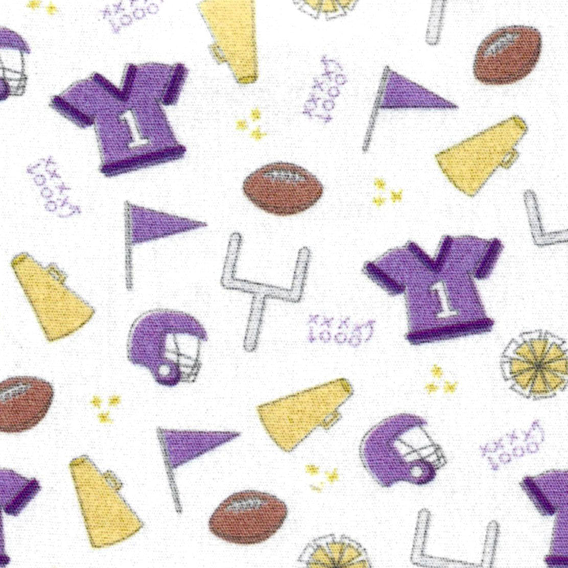 Purple & Gold Football Helmet | Yardage Listing