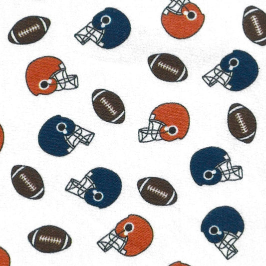 Orange & Blue Football Helmet | Yardage Listing