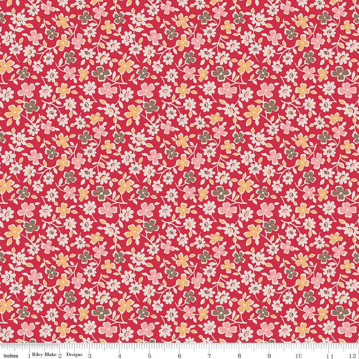 Autumn Cosmos Riley Red | Yardage Listing