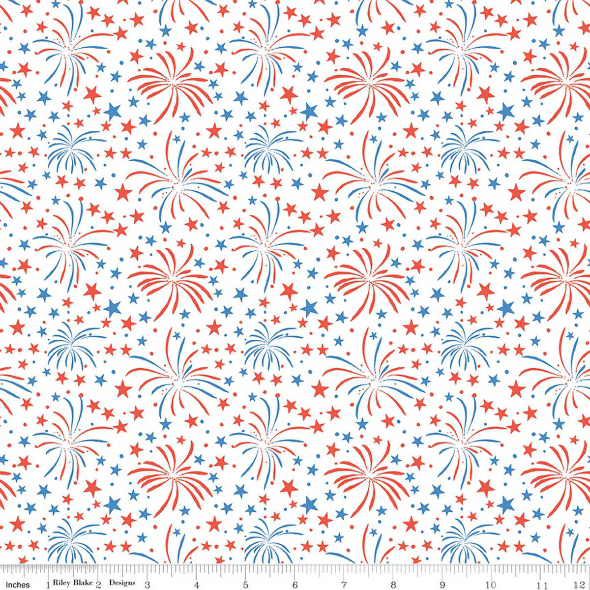 Firecracker Fireworks White | Yardage Listing