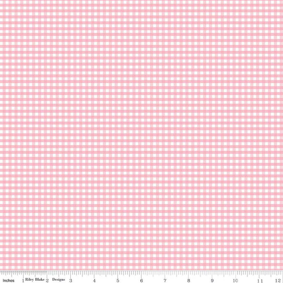 Baby Pink 1/8" Gingham