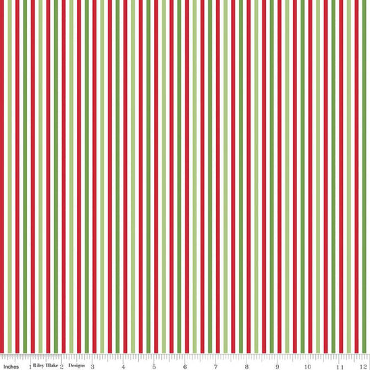 Christmas 1/8" Stripe | Quarter Yard Listing