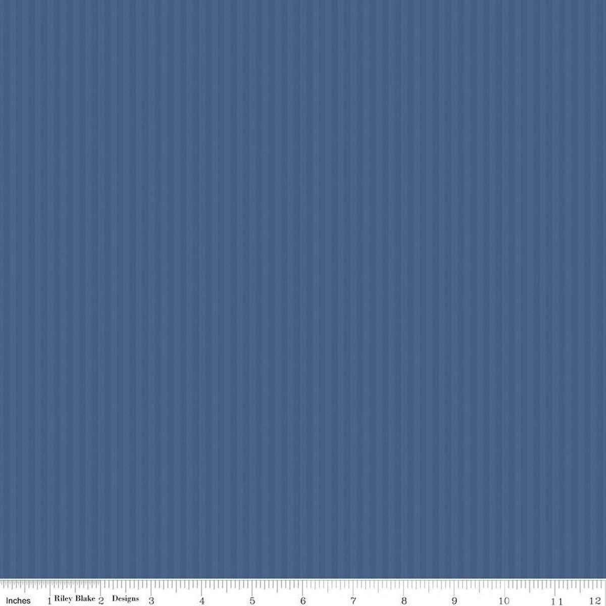 Tonal Denim 1/8" Stripe