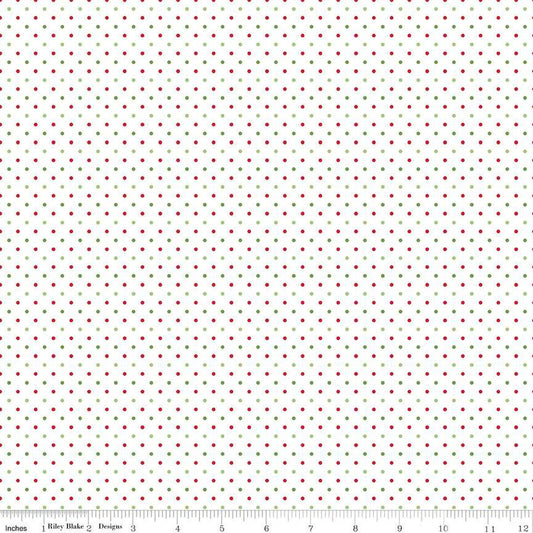 Christmas Swiss Dot | Quarter Yard Listing
