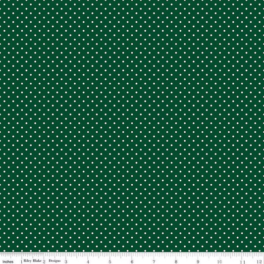 Swiss Dot Christmas Green
