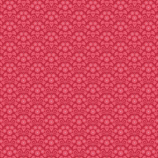 Red Bluegrass Charm Damask | Quarter Yard Listing