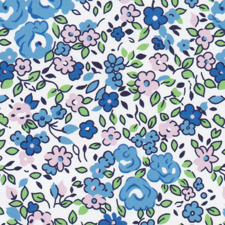Blue & Purple Floral | Quarter Yard Listing
