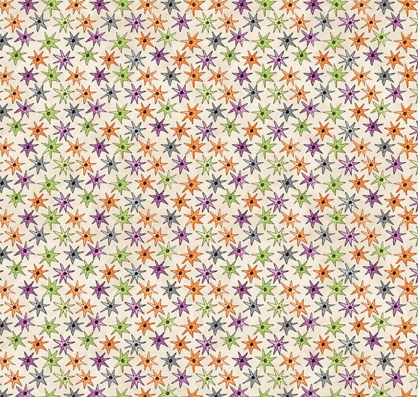 Ghoul Friends Cream Stars | Quarter Yard Listing