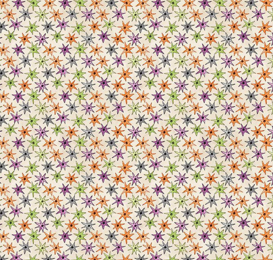 Ghoul Friends Cream Stars | Quarter Yard Listing