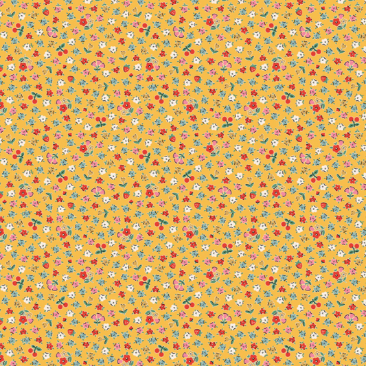 Bitty Blossoms Yellow | Quarter Yard Listing
