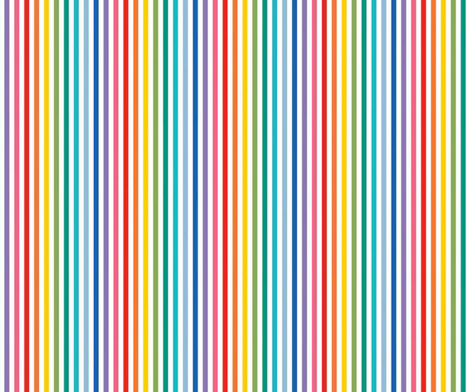 Rainbow Multi 1/8" Stripe | Quarter Yard Listing
