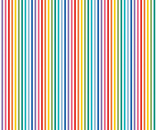 Rainbow Multi 1/8" Stripe | Quarter Yard Listing